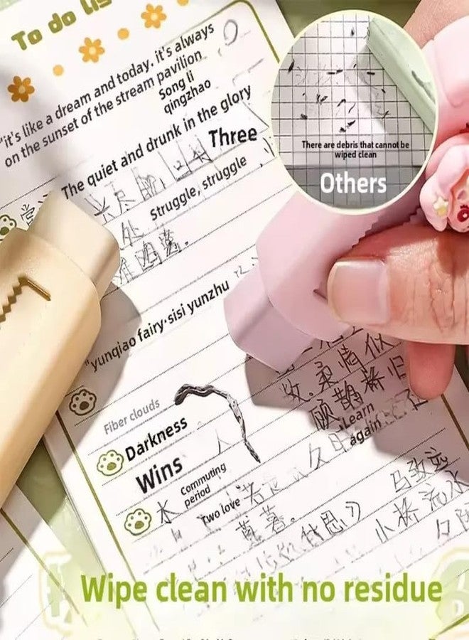 TERA13 Cute Cartoon Erasers Christmas Edition | Stylish Push Pull Mechanical Eraser for Kids, Stationery Set | Santa, Bear & Snowman | Perfect for School, Return Gifts |`Colour May Very |Pack of 2 | - Image 2